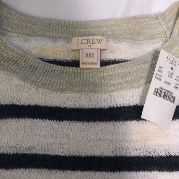 Jcrew Factory baseball sleeve linen sweater - Picture 4 of 8